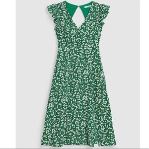 Essue Floral Midi Dress with Open Back